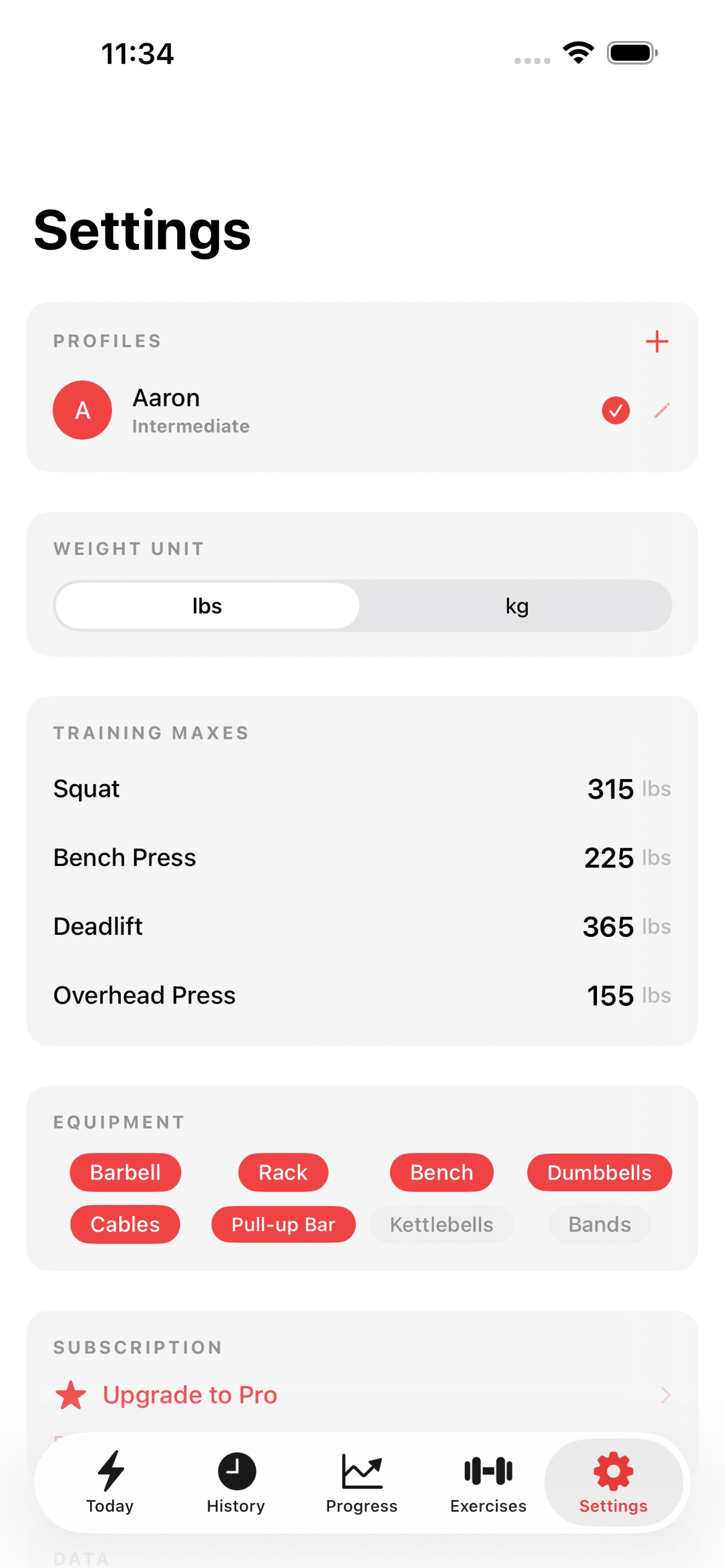Train531 06-Settings screen